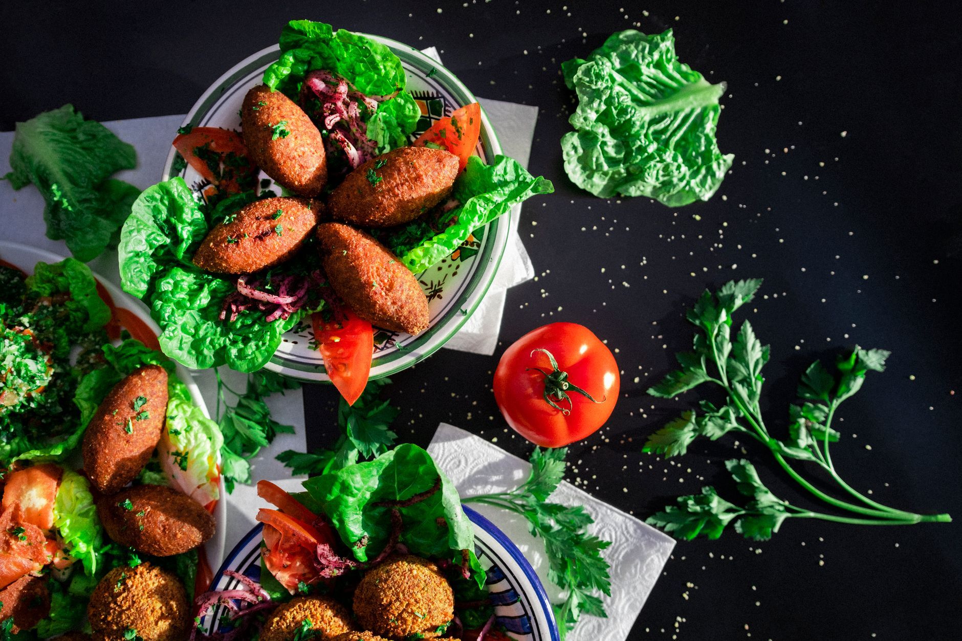 Falafel Jordanian Street Food local dish at Hashem Restaurant Amman